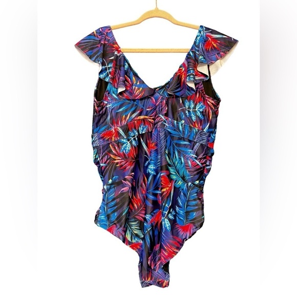 Daci Tropical Palm Print 1 pc Swimsuit 18W - Picture 2 of 7